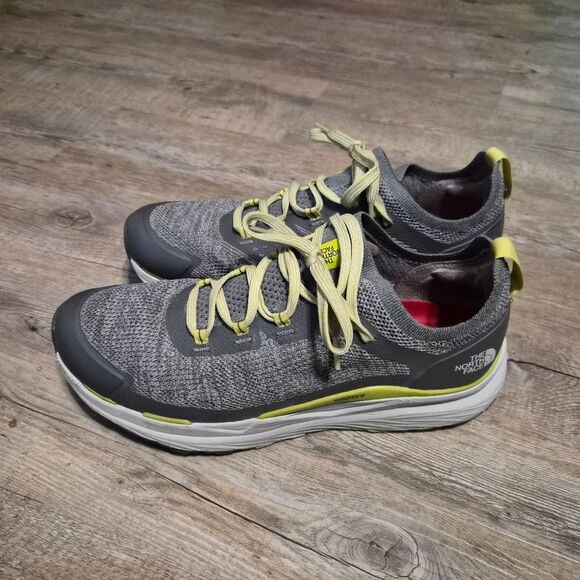 The North Face Vectiv Escape Running Shoe Zinc Grey Sulpher Spring Green Mens 10 - Picture 4 of 7